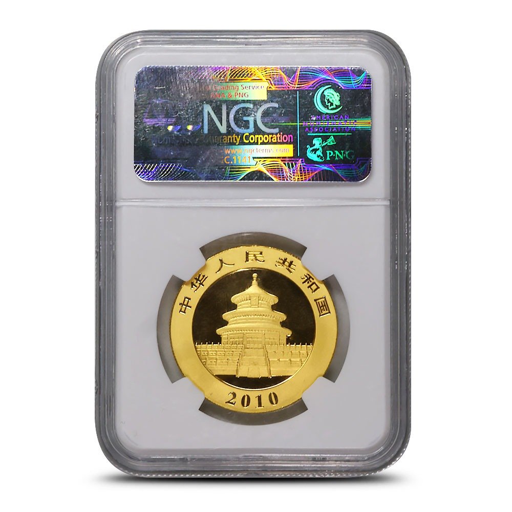 Buy 1 oz Chinese Gold Panda Coin MS70 (Random Year, Varied Label, PCGS or NGC) - Image 2