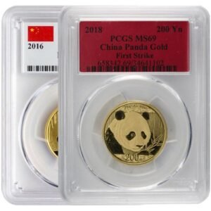 15 Gram Chinese Gold Panda Coin PCGS MS69 (Random Year, Varied Label)