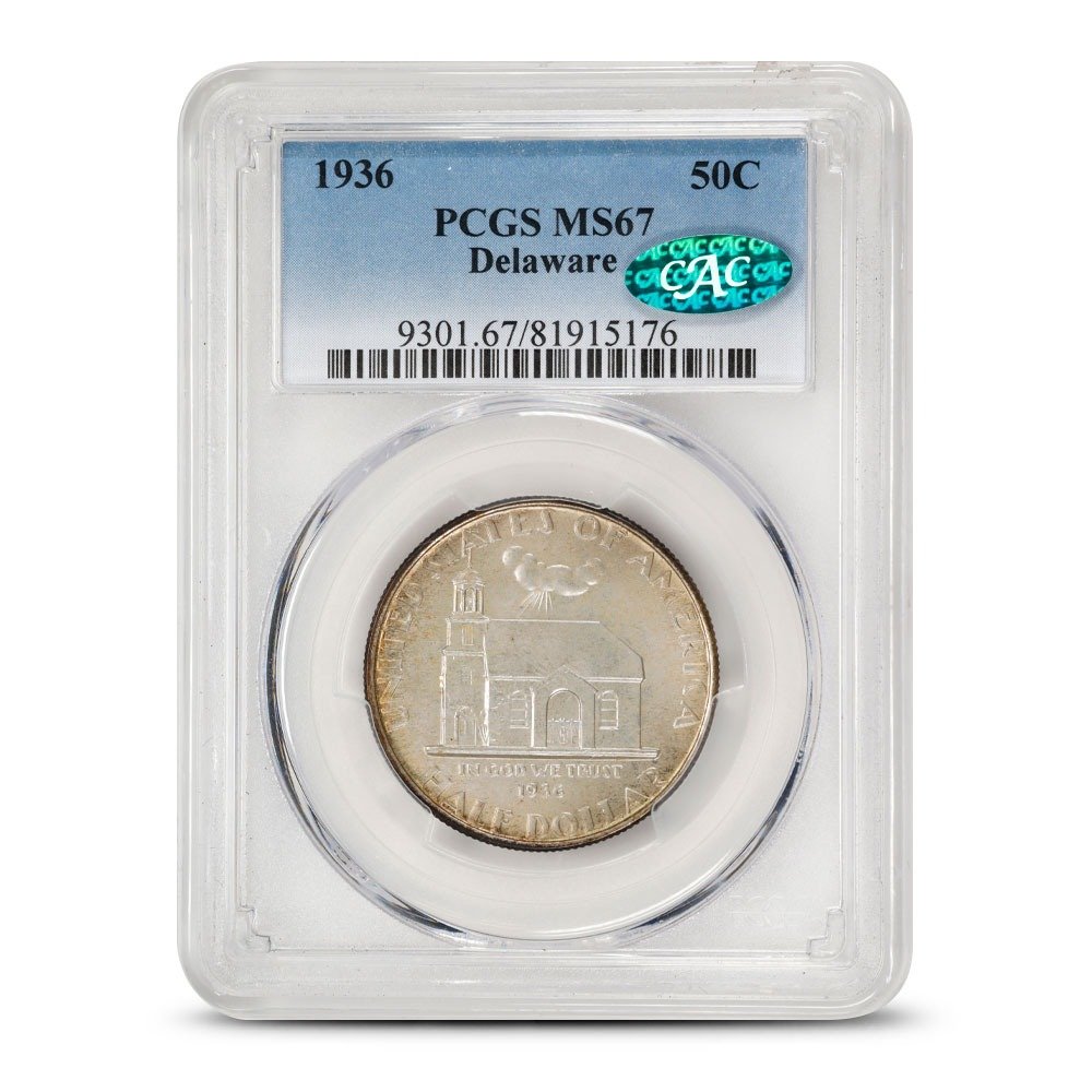 1936 Delaware Half Dollar PCGS MS67