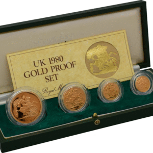 1980 Proof Gold Sovereign 4 Coin Set Boxed