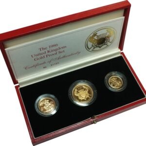 1986 Proof Gold Sovereign 3 Coin Set Boxed