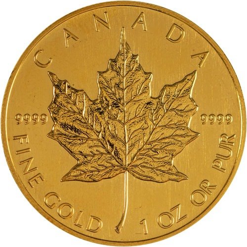 1990 1 oz Canadian Gold Maple Leaf Coin