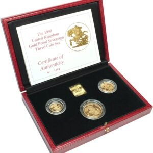 1990 Proof Gold Sovereign 3 Coin Set Boxed