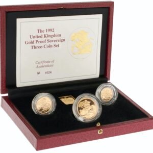 1992 Proof Gold Sovereign 3 Coin Set Boxed