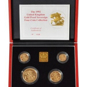 1992 Proof Gold Sovereign 4 Coin Set Boxed