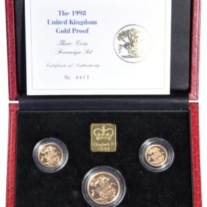 1998 Proof Gold Sovereign 3 Coin Set Boxed