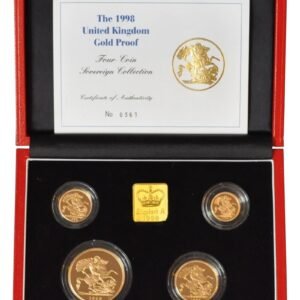 1998 Proof Gold Sovereign 4 Coin Set Boxed