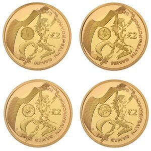 2002 Proof £2 Gold 4 Coin Set Commonwealth Games Collection Boxed