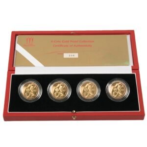 2002 Proof £2 Gold 4 Coin Set Commonwealth Games Collection Boxed