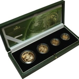 2003 Proof Gold Sovereign 4 Coin Set Boxed