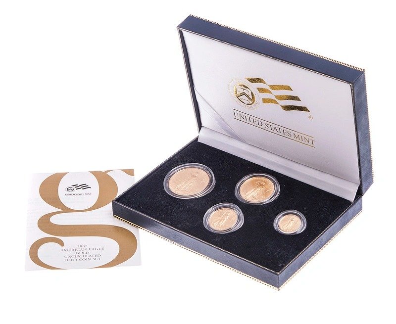 2007 Gold Eagle Uncirculated 4 Coin Set Boxed