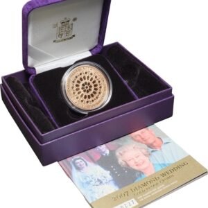 2007 Proof Gold Crown £5 Coin Diamond Wedding Boxed