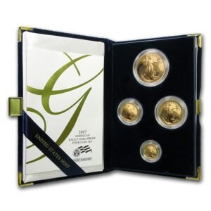 2007-W 4-Coin Proof American Gold Eagle Set (Box + CoA)