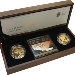 2008 Proof £2 Gold 2 Coin Set Centenary and Handover Boxed