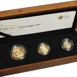 2008 Proof Gold Sovereign 3 Coin Set Boxed