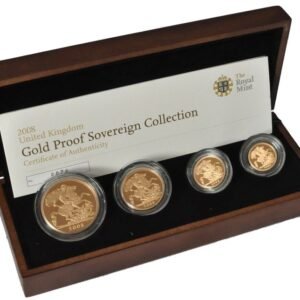 2008 Proof Gold Sovereign 4 Coin Set Boxed