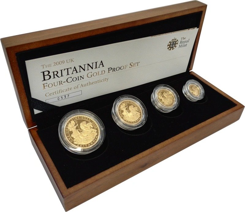 2009 Proof Gold Britannia 4 Coin Set Boxed