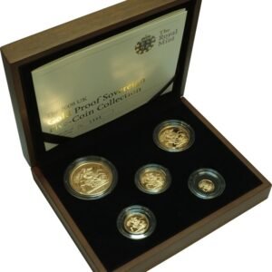 2009 Proof Gold Sovereign 5 Coin Set Boxed