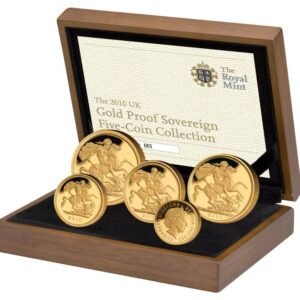 2010 Proof Gold Sovereign 5 Coin Set Boxed
