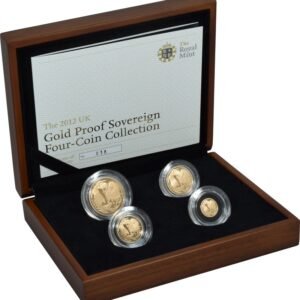 2012 Proof Gold Sovereign 4 Coin Set Smaller Boxed