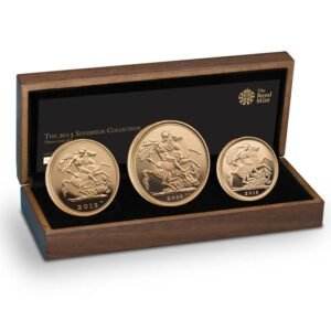 2013 Proof Gold Sovereign 3 Coin Set Boxed
