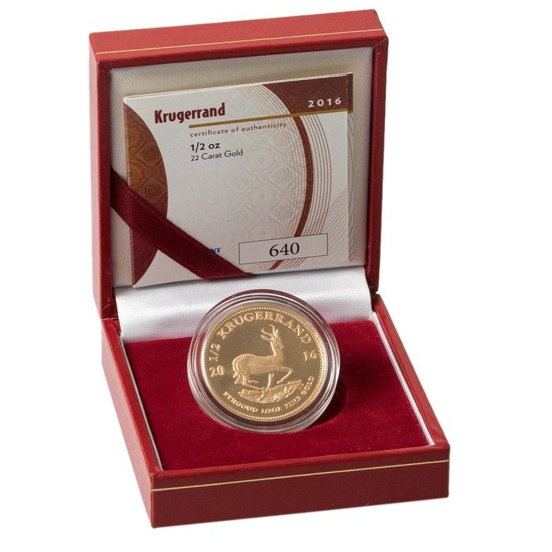 2016 Proof 1/2 oz Krugerrand Gold Coin Boxed