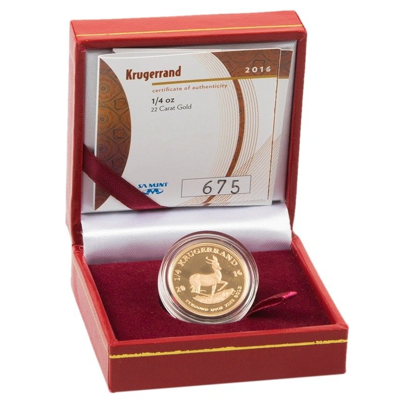 2016 Proof 1/4 oz Krugerrand Gold Coin Boxed