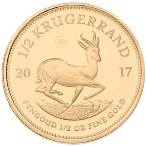 2017 Proof 1/2 oz Krugerrand Gold Coin 50th Anniversary Boxed