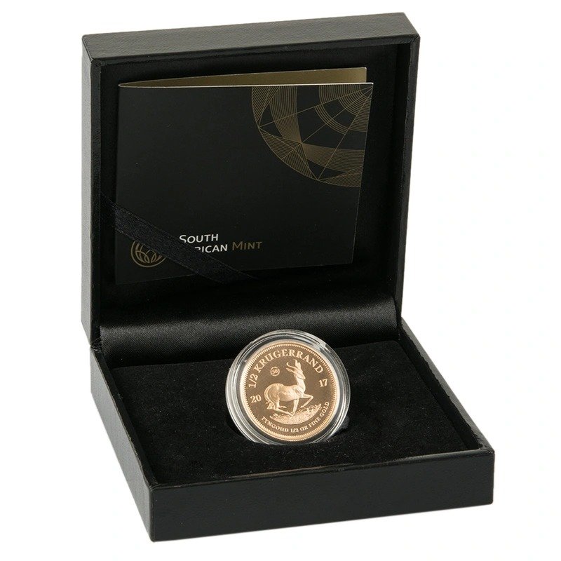 2017 Proof 1/2 oz Krugerrand Gold Coin 50th Anniversary Boxed