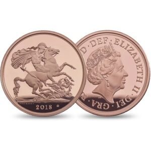 2018 Proof Gold Sovereign 5 Coin Set Fifth Head Boxed