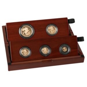 2020 Proof Gold Sovereign 5 Coin Set Fifth Head Boxed