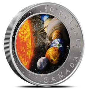 2021 5 oz Colorized Canadian Silver Solar System Coin (Box + CoA)