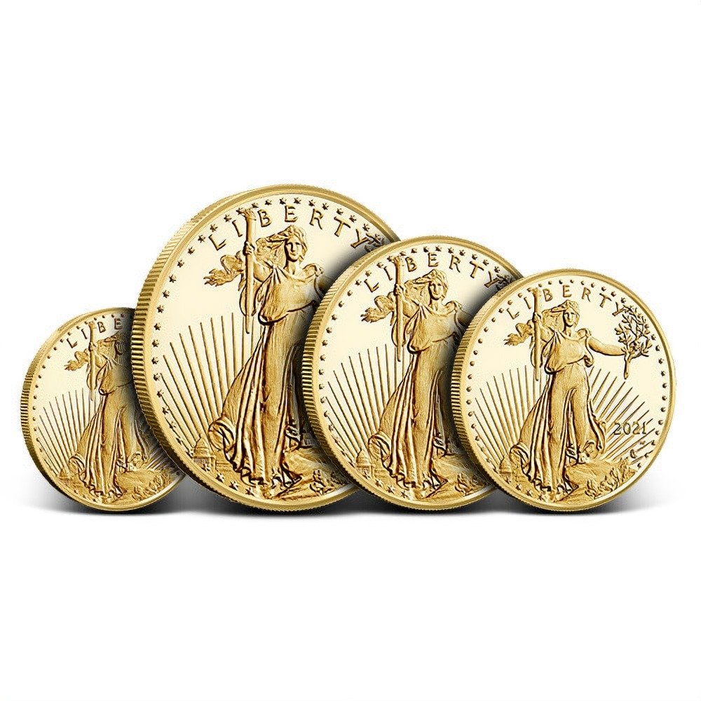 2021-W 4-Coin Proof American Gold Eagle Set (Box + CoA, Type 2)