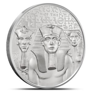 2022 1 oz Proof Cook Islands Platinum Legacy of the Pharaohs Coin (Ultra High Relief)