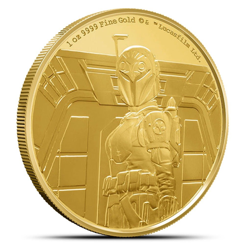 2022 1 oz Proof Niue Gold Mandalorian Bo-Katan Kryze Coin (Box + CoA) - Image 3