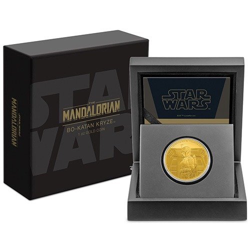 2022 1 oz Proof Niue Gold Mandalorian Bo-Katan Kryze Coin (Box + CoA)