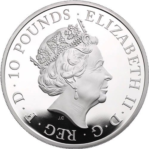 2022 10 oz Proof British Silver Tudor Beasts Lion of England Coin (Box + CoA) - Image 3