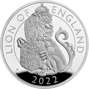 2022 10 oz Proof British Silver Tudor Beasts Lion of England Coin (Box + CoA)
