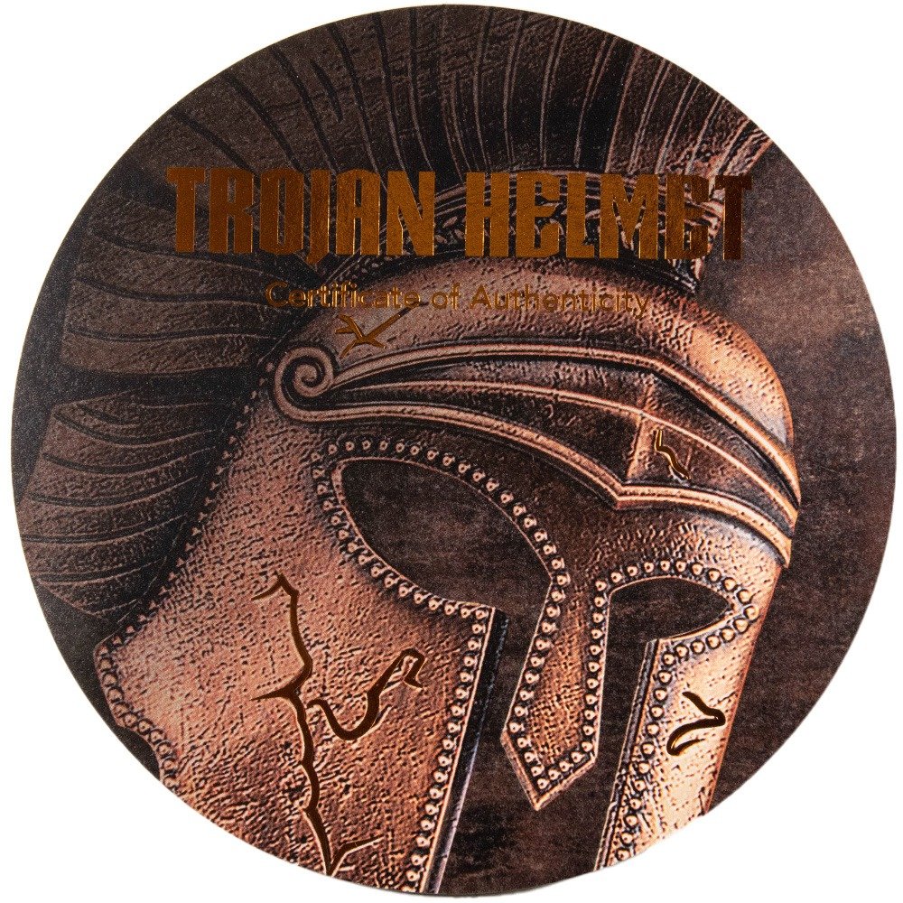 2023 10 oz Antique Solomon Islands Silver Trojan Helmet Shaped Coin (Box + CoA) - Image 3