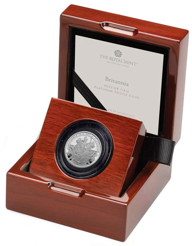 2023 Proof 1/4 oz Platinum Britannia Coin Boxed