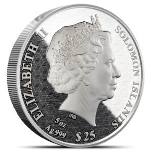 2024 5 oz Proof Solomon Islands Silver Mother of Pearl Year of the Dragon Coin (Box + CoA)