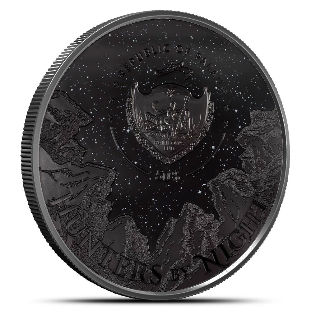 2025 1 Kilo Palau Silver Hunters By Night Ocelot Coin (Ultra High Relief) - Image 3