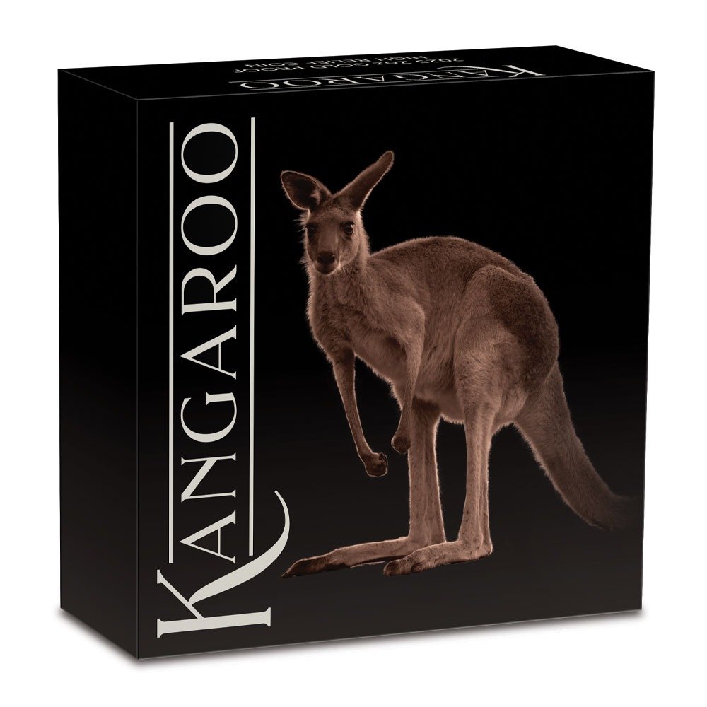 2025 2 oz Proof Australian Gold Kangaroo Coin (High Relief) - Image 4
