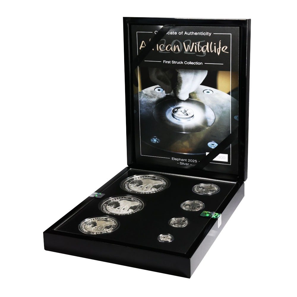 2025 Somalia Silver Elephant First Struck 7-Coin Collection - Image 3
