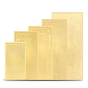 5 Piece Oklahoma Goldback Gold Note Set (Random Year, New)