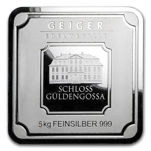 5000 Gram Geiger Square Silver Bar (New)