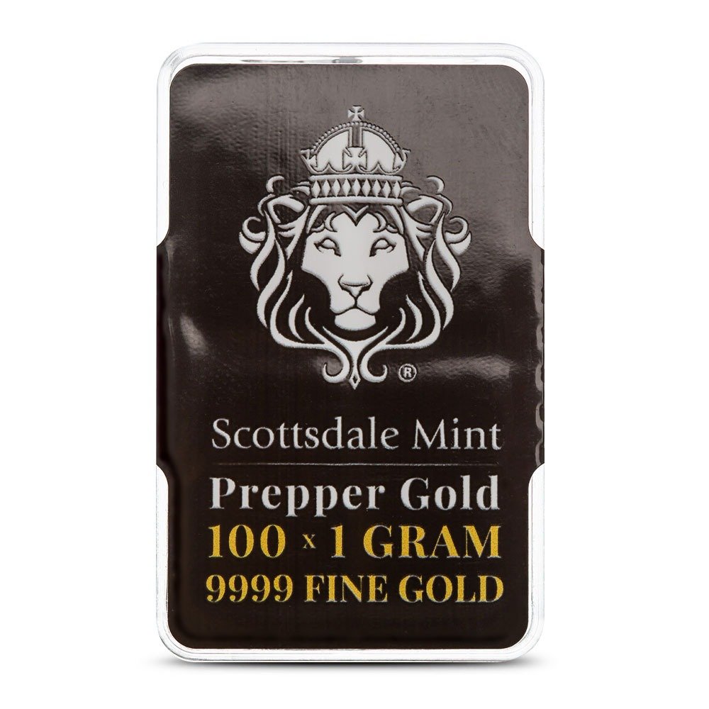 100 Gram Scottsdale Mint Gold Prepper Box (100 x 1g Bars) - Image 6