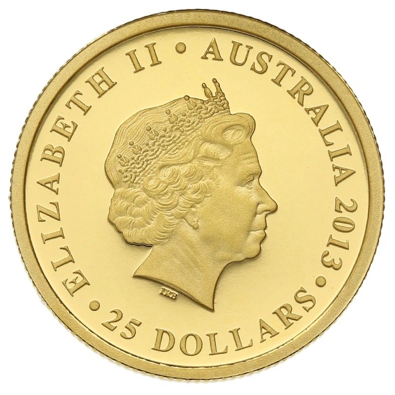 2013 1/4 oz Perth Mint 60th Anniversary of the Coronation of QEII Gold Proof Coin Boxed - Image 2