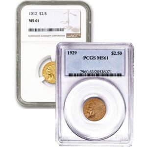 Buy Pre-33 $2.50 Indian Gold Quarter Eagle Coin (MS61, PCGS or NGC)