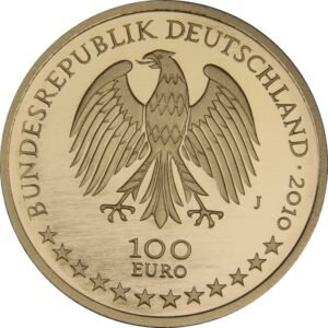 2010 Proof German 100 Euro Gold Coin UNESCO Welterbe Wurzburger Residenz und Hofgarten Boxed